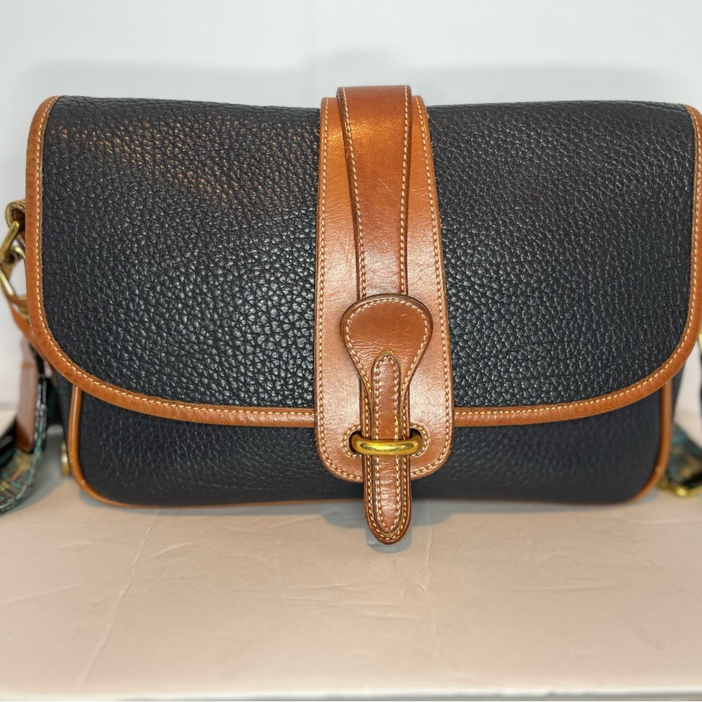 Dooney & Bourke Blue and Brown Crossbody Bag
